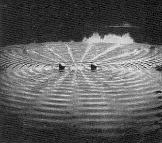 Interferenz bei Wasserwellen